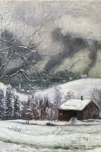 Otto Modersohn, Winterabend am Gailenberg 