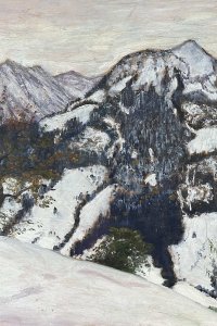 Otto Modersohn, Winterlandschaft mit Blick auf das Imberger Horn 