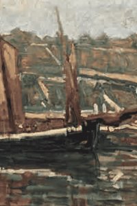 Julius Seyler, Boot mit gehisstem Segel in der Bretagne