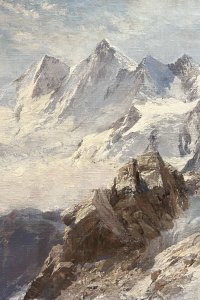 Die Mischgabelgruppe oberhalb Saas Fee, Edward Theodore Compton