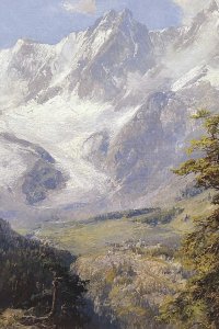 Saas Fee mit Mischabel-Gruppe, Edward Theodore Compton