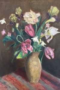 Modersohn - Blumenstrauss mit Tulpen
