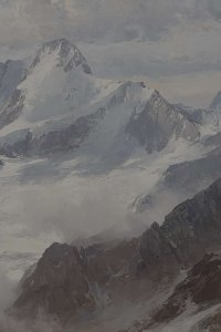 Blick auf das Schreckhorn im Berner Oberland - Edward Theodore Compton