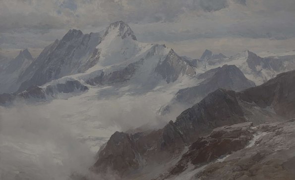 Blick auf das Schreckhorn im Berner Oberland - Edward Theodore Compton
