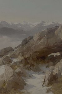 Blick auf die Berner Alpen - Edward Theodore Compton 