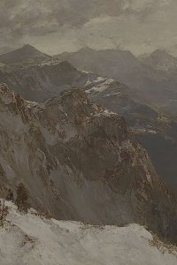 Blick vom Nebelhorn von unterhalb des Gipfels - Edward Theodore Compton