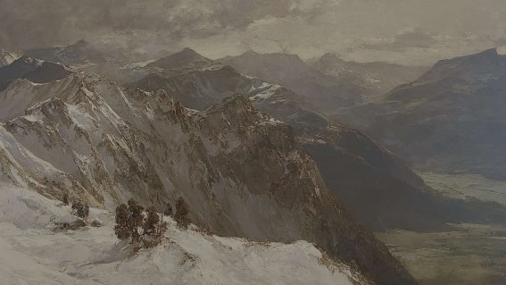 Blick vom Nebelhorn von unterhalb des Gipfels - Edward Theodore Compton