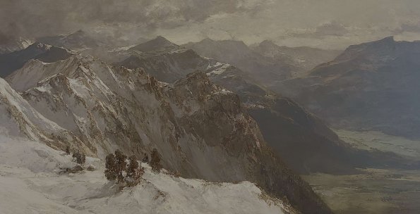 Blick vom Nebelhorn von unterhalb des Gipfels - Edward Theodore Compton