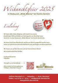 Einladung Weihnachtsfeier 2025