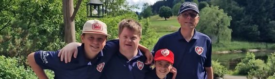 Unser Team auf der Sonnenalp: Tijs Hummeling, Alexander Steffen und Felix Fischer mit Jugendwart Benedikt Schlemmer
