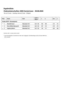 Ergebnisliste Seniorinnen