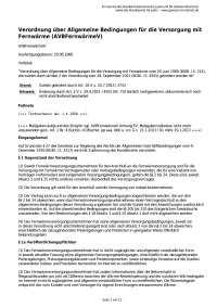 AVBFernwärmeV 2021