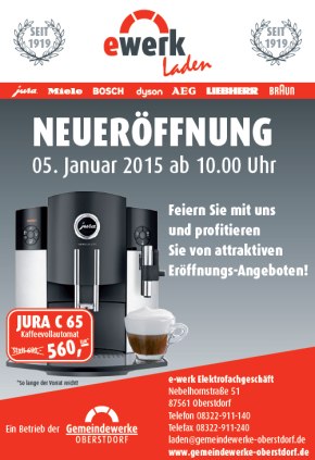 Aktion zur Neueröffnung des eWerk Ladens