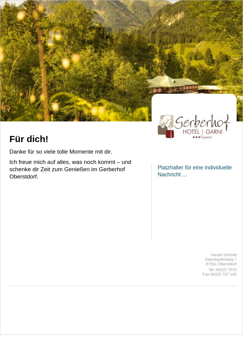 Gutscheinvorlage: Allgemein