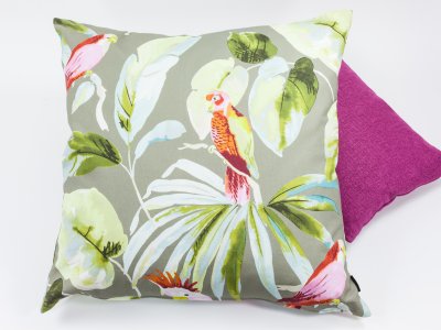 Kissen Tahiti mit Kissen Firi lila