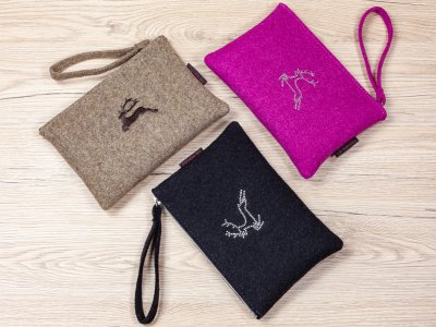 Filztaschen mit Hirsch