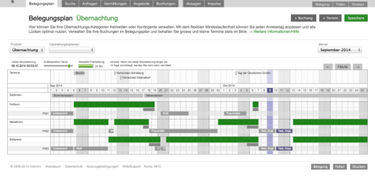 Belegungsplan