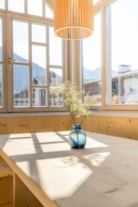 Wintrgarten mit Bergblick