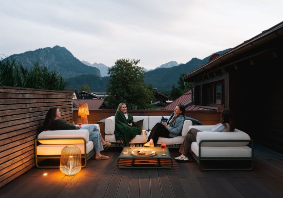 Entspannte Stunden auf der Dachterrasse