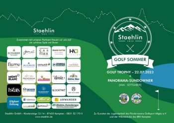 Einladung Staehlin Golfsommer 2023