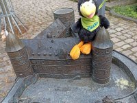 Maskottchen Klecks von Hallo Tourist! auf der Wewelsburg