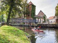 Kanuwandern in der Rolandstadt Perleberg in der Prignitz