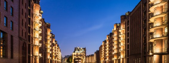 Speicherstadt bei Nacht @Mediaserver Hamburg, Ralf Brunner