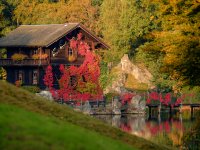 Herbst Schweizer Häuschen