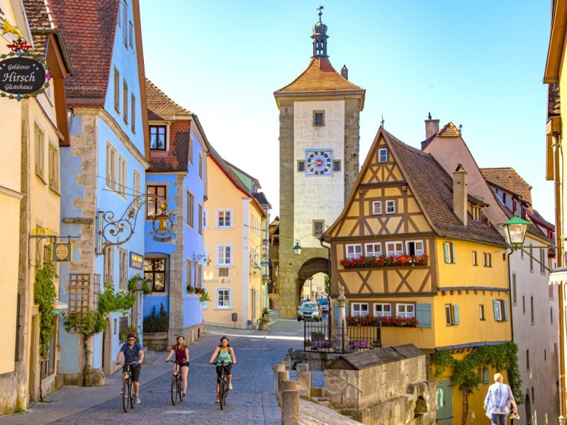 Radfahrer in Rothenburg