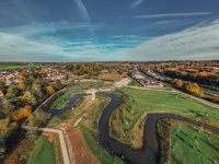 Baustellen Drohnenaufnahme