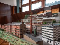 Eine vom Ruhlaer Miniaturenpark „mini-a-thür“ entliehenes Modell zeigt die einst gewaltige Industrieanlage.