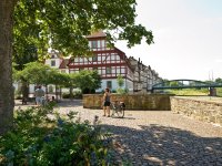 Fachwerkzeile an der Fulda
