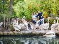 Familie auf Pelikan-Anlage