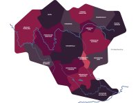 Übersichtskarte Franken mit Gebietsnamen