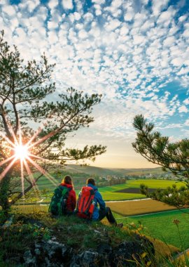 Naturpark Altmühltal - Sonnenuntergang auf dem Burgsteinfelsen