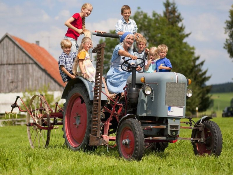 Trecker Frau Kinder