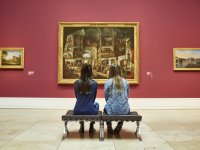 Sammlungsräume mit Besucher, Italienische Malerei ©Staatsgalerie Stuttgart