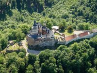 Burg Falkenstein - Luftaufnahme Sommer Nordseite