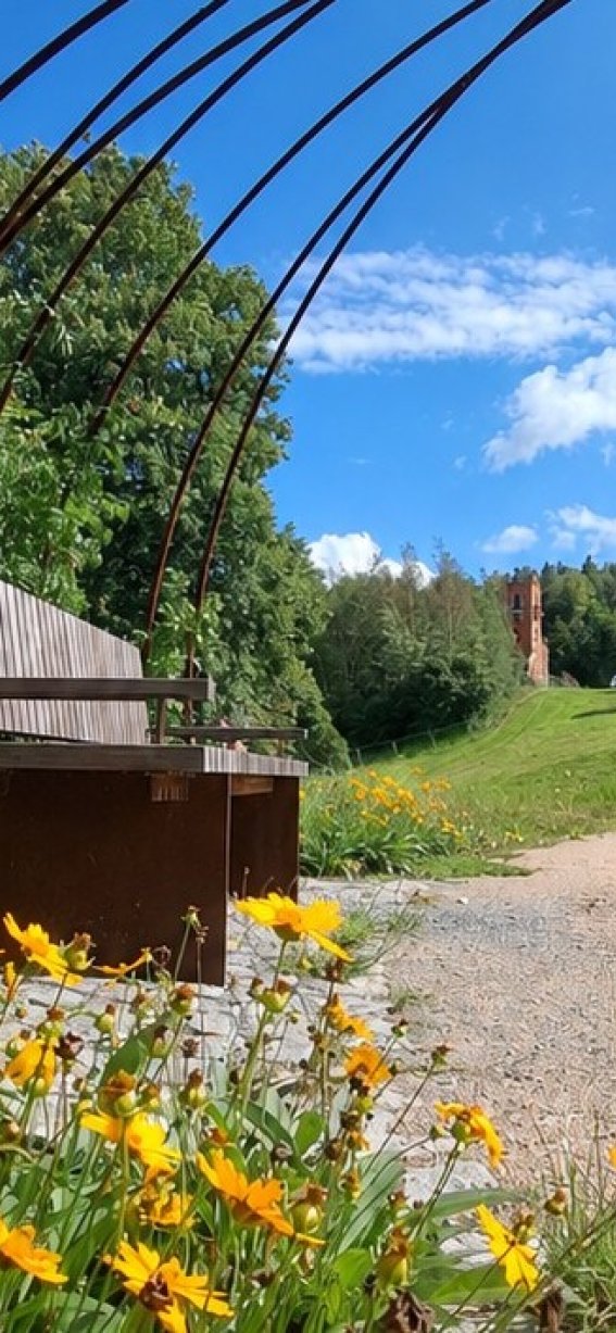 Gemütliche Sitzgelegenheit - Landesgartenschau 2027 in Aue-Bad Schlema