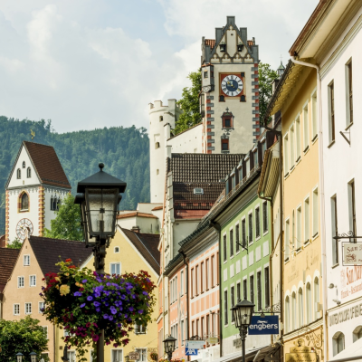 Füssens Altstadt, fotografiert von Andreas Hub Altstadt von Füssen, fotografiert von Andreas Hub für ©Füssen Tourismus und Marketing.