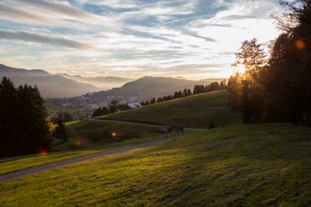 Der hoteleigene Klimapfad führt vom Hotel am Jugetbach vorbei durch den Wald über das Schwalbennest und die Bergheuwiesen zurück