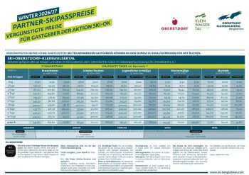 Skipasspreise 2026/27