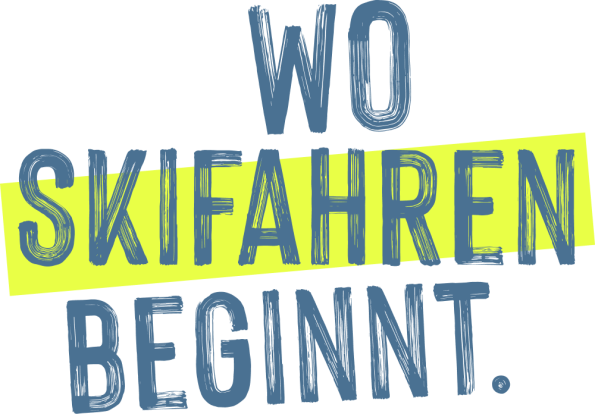 Anfänger lernen, auf den Pisten in den Bergen zu skifahren. Ein schöner Tag mit viel Spaß und Schnee erwartet sie.