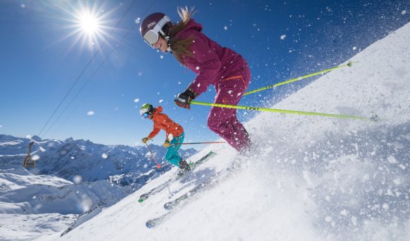 Gipfelabfahrt am Nebelhorn