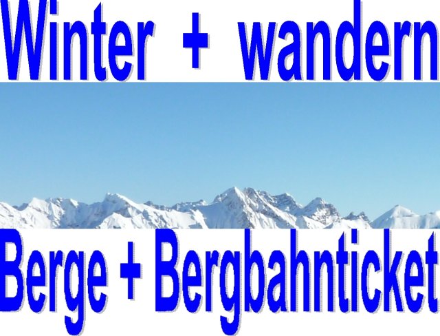 Winter+wandern Bergbahnticket
