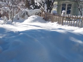 unser Garten im Winter