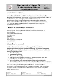 Datenschutzerklärung CGM one Telefon- und Doku-Assistenten