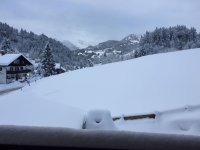 Bergsicht Winter vom Südbalkon