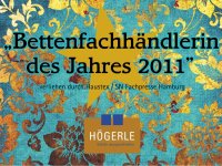 Plakat Bettenfachhändlering des Jahres 2011