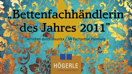 Plakat Bettenfachhändlering des Jahres 2011